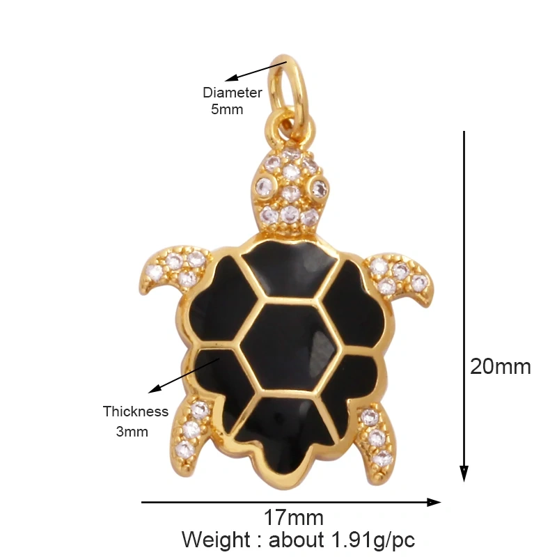 Marine Sea Nautilus Turtle Starfish Octopus Conch Crab Shell Snake Charm Pendant,Gold Plated Zircon Jewelry Findings Supply M67