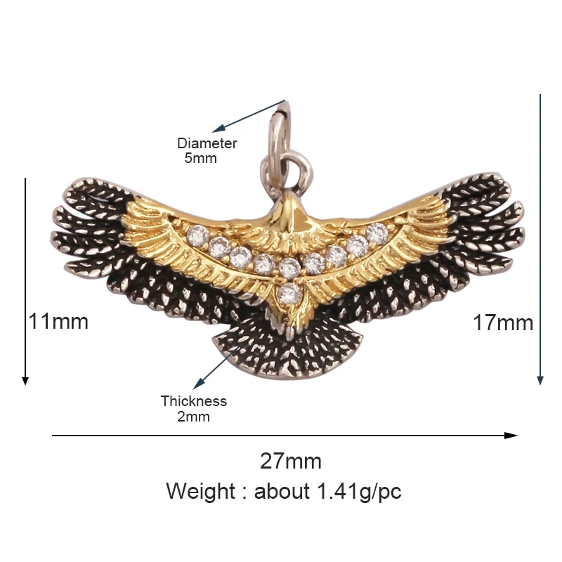 Dainty Butterfly Dragonfly Insect Charm Pendant,Cute Fashion 18K Gold Inlaid Zircon Animal Craft Jewelry Necklace Supplies L35