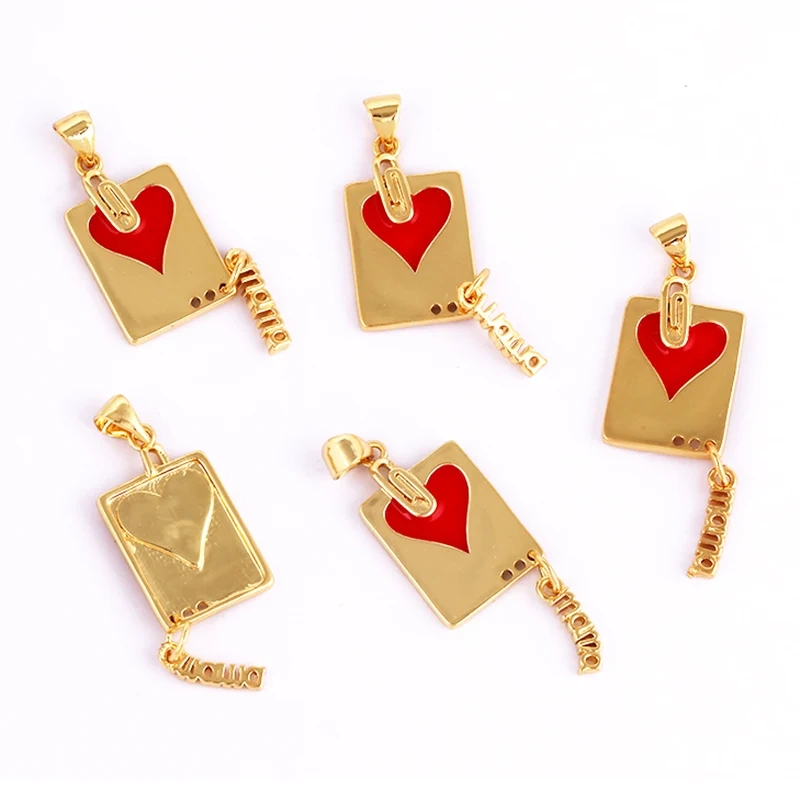 Trendy Rainbow Love Heart Happy Face Sun Charm Pendant,18K Gold Plated Zircon Necklace Bracelet For Handmade Jewelry Supply L21