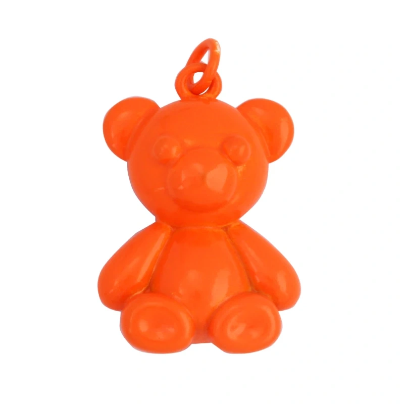 Enamel Bear Animal Charm Pendant  for Necklace Bracelet,Colourful Handy Craft Summer Beach Jewelry Components Supplies M85
