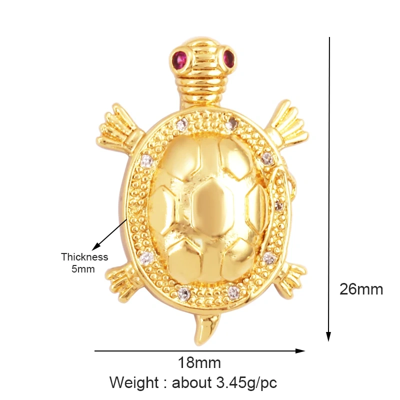 Marine Sea Nautilus Turtle Starfish Octopus Conch Crab Shell Snake Charm Pendant,Gold Plated Zircon Jewelry Findings Supply M67