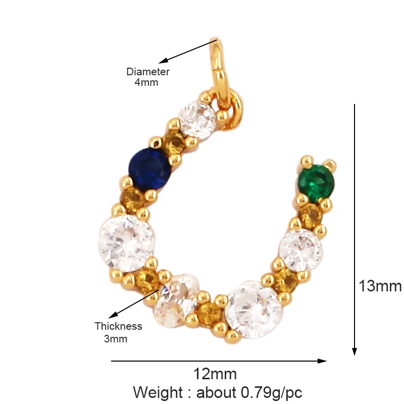 Sweet Colorful Sun Rose Flower Charm Pendant,Trendy 18K Gold Geometry Zircon Necklace Accessories DIY Handy Craft Jewelry L33