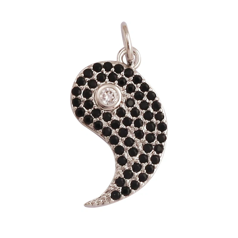 Light Luxury Retro Cupid Arrow Sun Moon Charm Pendant,Trendy Inlaid Cubic Zirconia Jewelry Necklace Bracelet Making Supplies L21