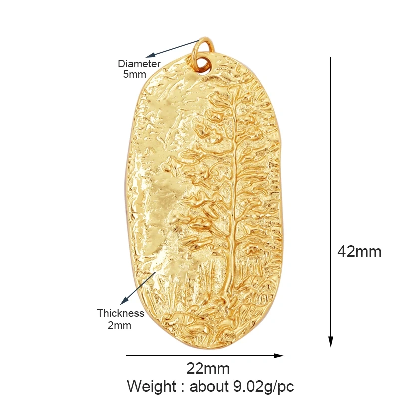 Unique Rose Flower Maple Leaf Big Tree Plant Charm Pendant,18k Gold Zircon Jewelry Findings Necklace Accessories Supplies S31