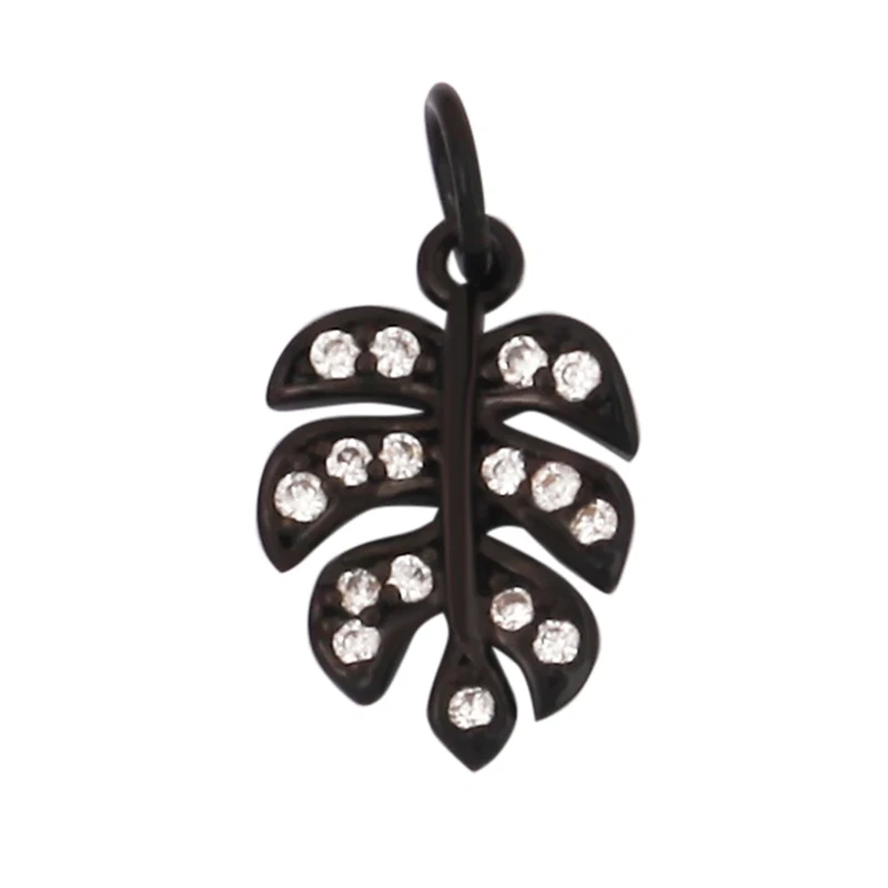 Sweet Rainbow Sun Rose Flower Maple Leaf Coconut Life Tree Charm Pendant,18k Gold Zircon Jewelry Findings Necklace Supplies M68