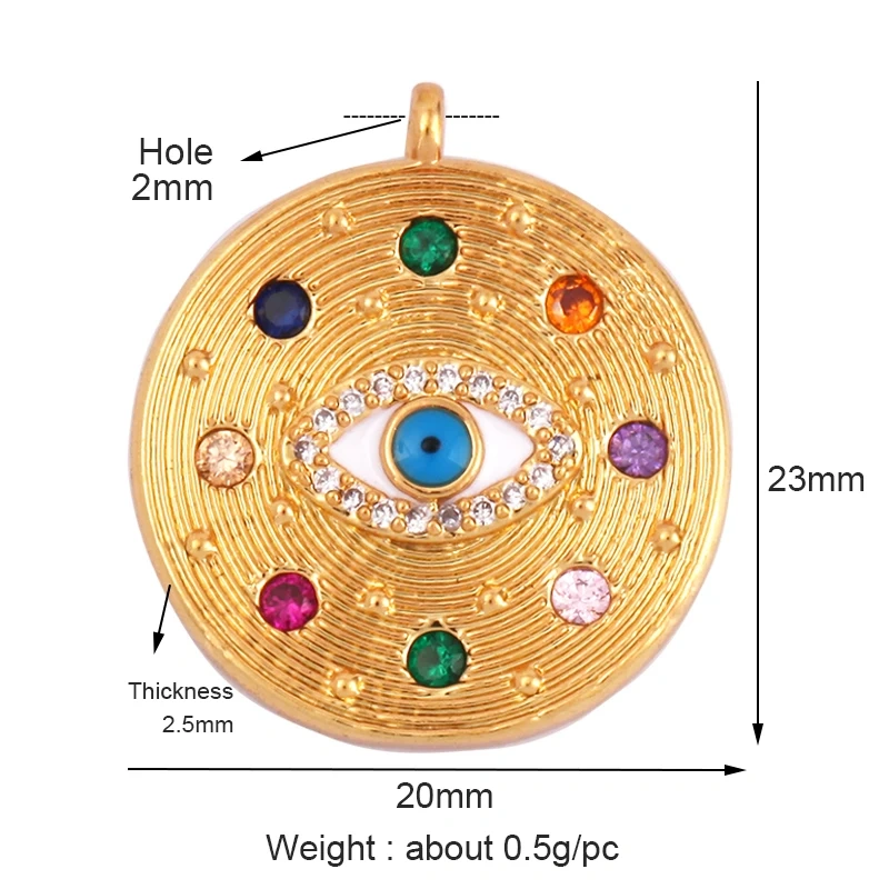 Lion Head Squirrel Pine Cone Evil Eye Cubic Zirconia CZ Paved Charm Pendant,18K Real Gold Plated Colour,Craft Jewelry Supply L87