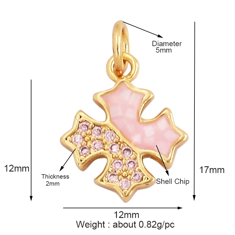 Cute Sweet Romance Love Star Gold Plated Inlaid Shell Chips Charm Pendant,Jewelry Necklace Accessories Hand Making Supply L49
