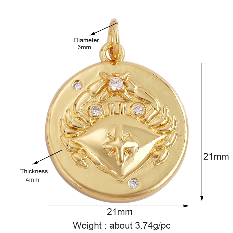 Blue Ocean Shell Jellyfish Conch Dolphin Sea Horse Fish Bone Shrimp Charm Pendant,Gold Plated Zircon Jewelry Findings Supply K58