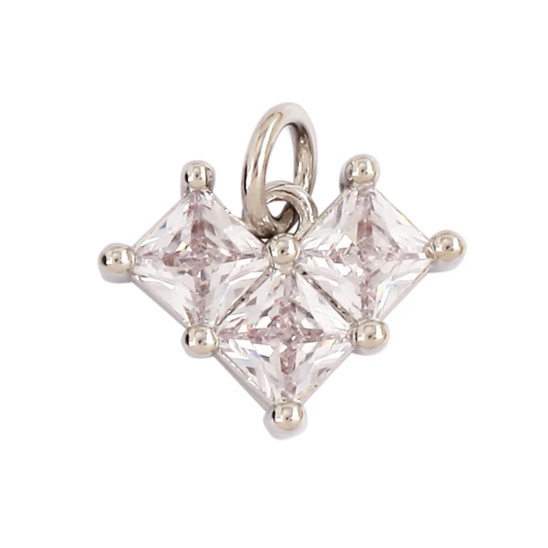 New Sun Flowers Creative Spades Cubic Zirconia Charm Pendant,Fashion 18K Gold Plated Love Heart Necklace Jewelry Supplies L16