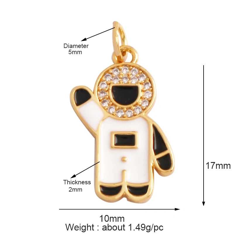Trendy Love Heart Boy Girl Mama Cubic Zirconia Charm Pendant,18K Gold Necklace Bracelet for DIY Handmade Jewelry Supplies K30