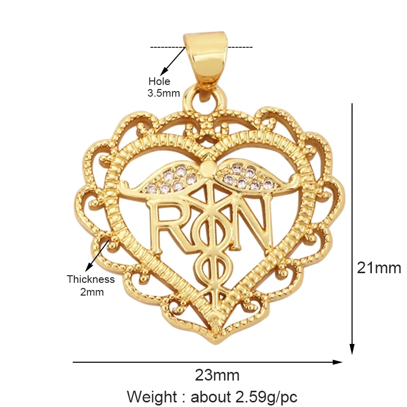 Pearl Enamel OiL Dropped Crown Love Heart Cubic Zirconia CZ Paved Charm Pendant,18K Gold Plated Colour,Craft Jewelry Supply M61