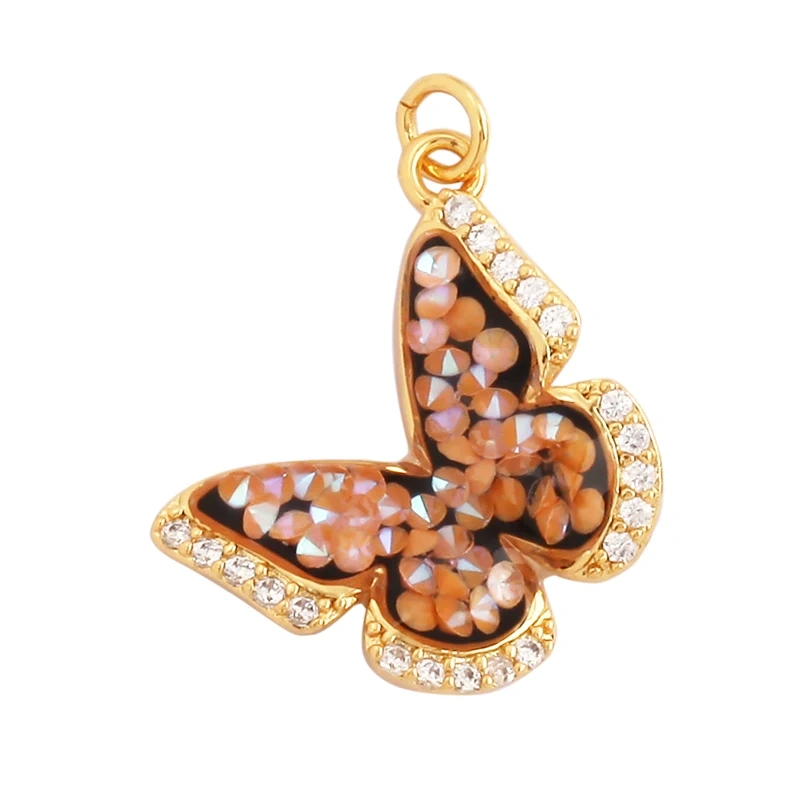 Mother of Pearl Dainty Butterfly Charm Pendant,Fashion Romantic Sweet Colorful Transparent Pendant , Girl Gift Party Jewelry L49