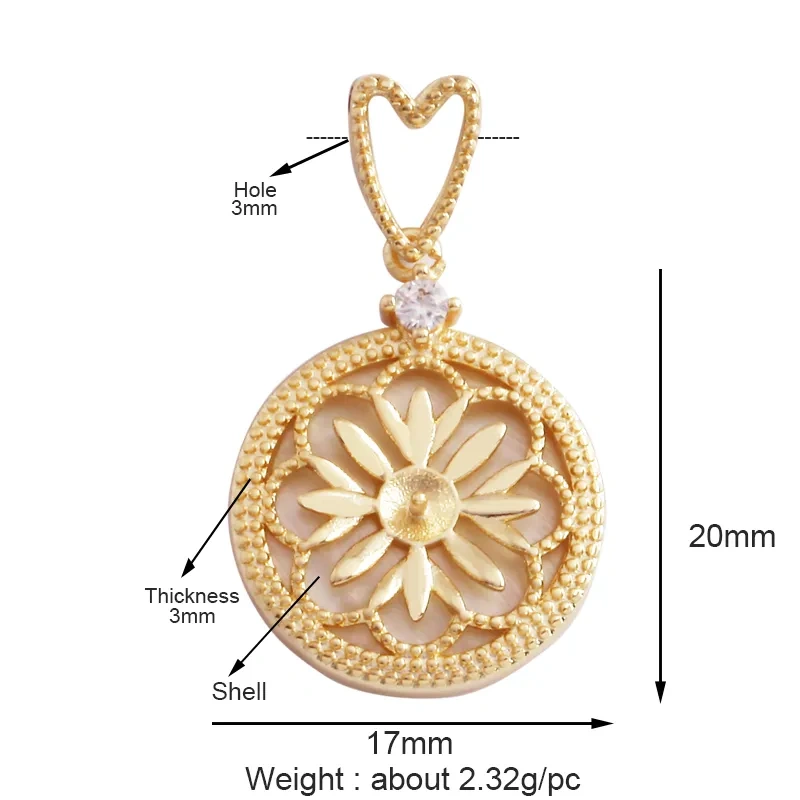 Unique Rose Flower Maple Leaf Big Tree Plant Charm Pendant,18k Gold Zircon Jewelry Findings Necklace Accessories Supplies M67