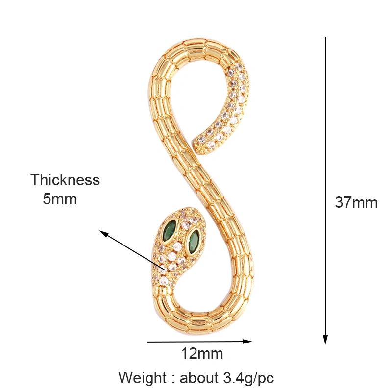 Unique Fine Tortoise Snake Owl Lion Disc Animal Charm Pendant,Cute 18K Gold Necklace Bracelet for Handmade Jewelry Supplies L21