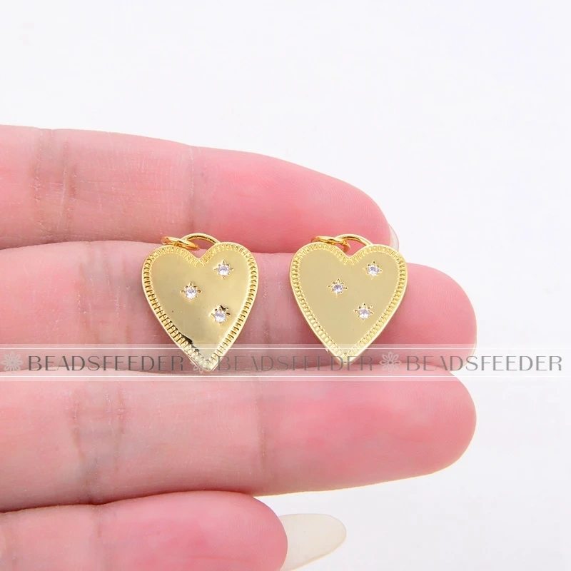 Beadsfeeder Coin Round Moon Sun Star Mini Charm Pendant, Real Gold Colour Plated , Jewelry Supplies L13