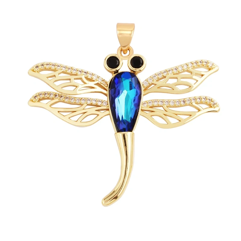 Butterfly Dragonfly Spider Bird Transparent Crystal Glass Charm Pendant,Insect Animal Jewelry Craft Necklace Making Supplies M46