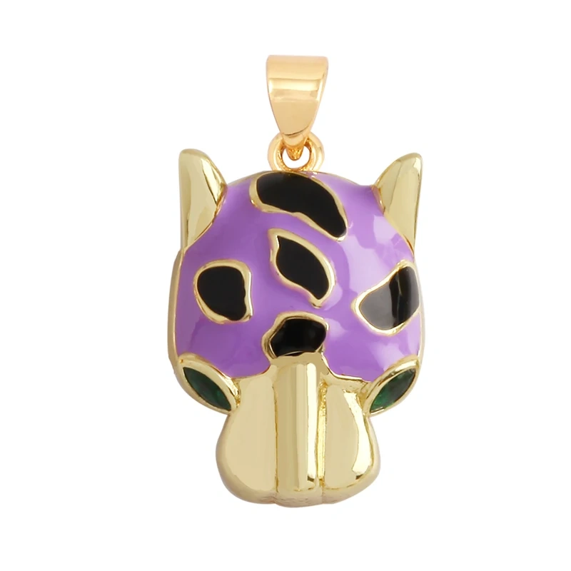 Elephant Dinosaur Leopard Rabbit Snake Bear Duck Charm Pendant,18K Gold Animal Necklace Bracelet for Handmade Jewelry Supply P19