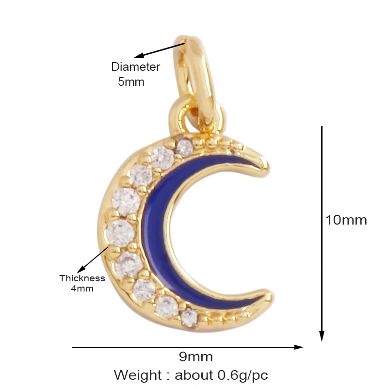 Trendy Shining Moon Star Space Celestial Compass Charm Pendant in Gold Colour , Jewelry Necklace Bracelet Making Supplies M71