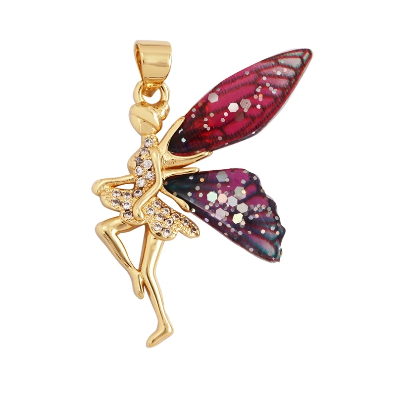 Acrylic Butterfly Fairy Dragonfly Bee Bird Charm Pendant,Insect Animal Jewelry Craft Necklace Making Accessories Supplies M79