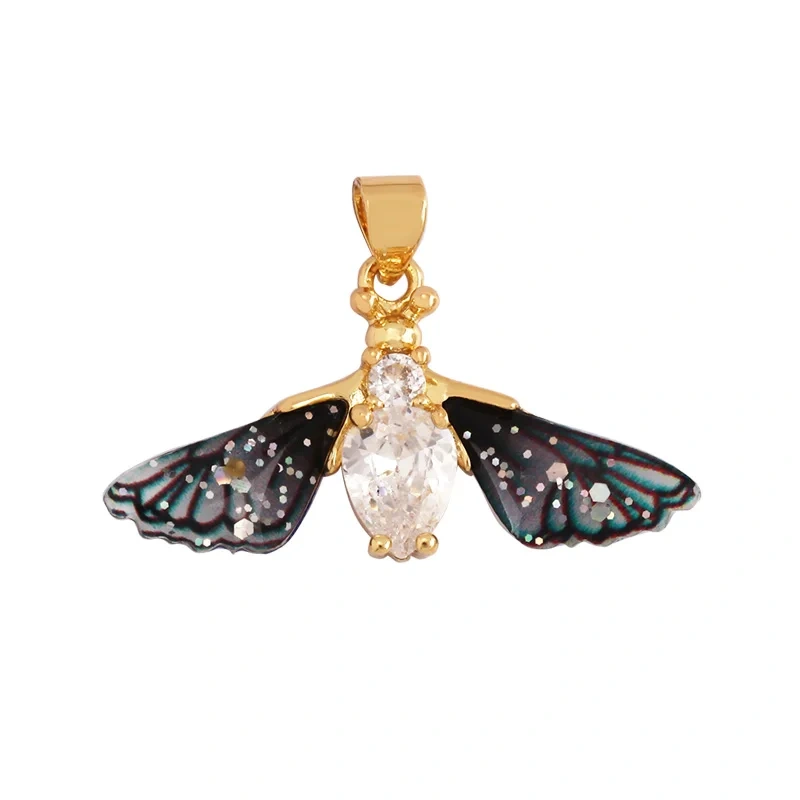 Acrylic Butterfly Fairy Dragonfly Bee Bird Charm Pendant,Insect Animal Jewelry Craft Necklace Making Accessories Supplies M79