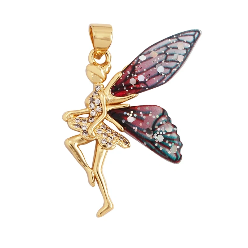 Acrylic Butterfly Fairy Dragonfly Bee Bird Charm Pendant,Insect Animal Jewelry Craft Necklace Making Accessories Supplies M79