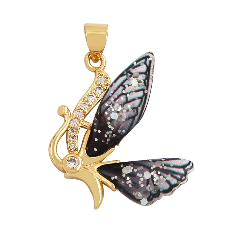 Acrylic Butterfly Fairy Dragonfly Bee Bird Charm Pendant,Insect Animal Jewelry Craft Necklace Making Accessories Supplies M79