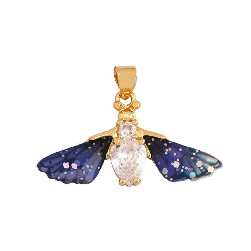 Acrylic Butterfly Fairy Dragonfly Bee Bird Charm Pendant,Insect Animal Jewelry Craft Necklace Making Accessories Supplies M79