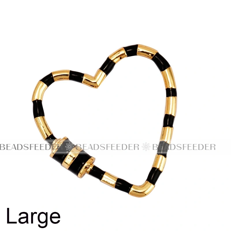 Heart Love Spring Colourful Enamel Screw On Carabiner Clasp ,for metal chain and cord , Findings for DIY Components Q08