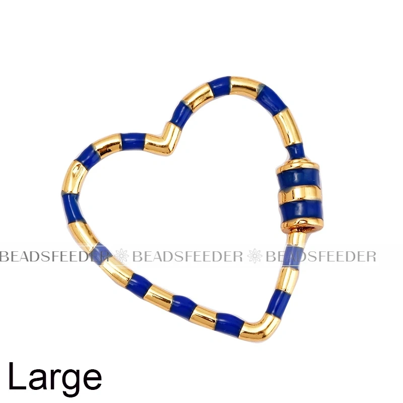 Heart Love Spring Colourful Enamel Screw On Carabiner Clasp ,for metal chain and cord , Findings for DIY Components Q08