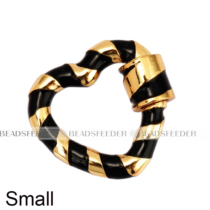 Heart Love Spring Colourful Enamel Screw On Carabiner Clasp ,for metal chain and cord , Findings for DIY Components Q08