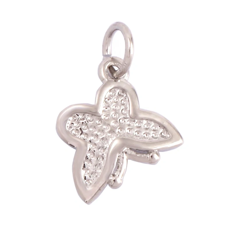Bee Butterfly Bird Eagle Owl 18K Gold Plated Colorful Zircon Charm Pendant,Cute Insect Animal Jewelry Necklace Making Supply M71