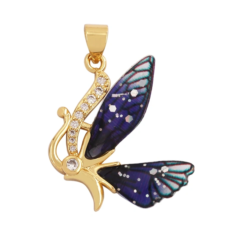 Acrylic Butterfly Fairy Dragonfly Bee Bird Charm Pendant,Insect Animal Jewelry Craft Necklace Making Accessories Supplies M79