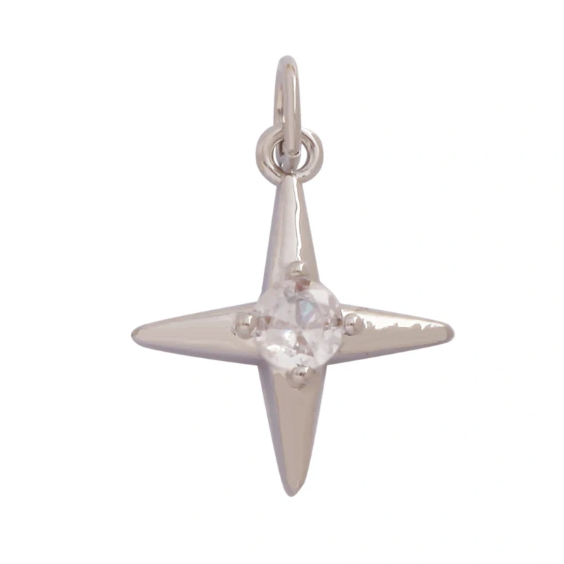 Trendy Shining Moon Star Space Celestial Compass Charm Pendant in Gold Colour , Jewelry Necklace Bracelet Making Supplies M71