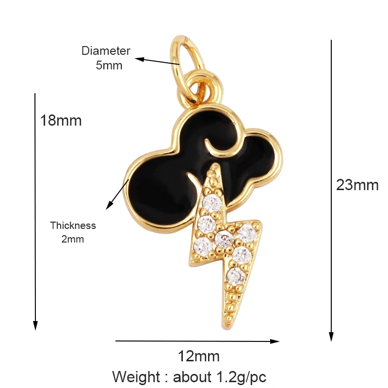 New Trendy Shining Sun Moon Star 18K Gold Plated Charm Pendant,Inlaid Cubic Zirconia Jewelry Necklace Bracelet Making Supply M57