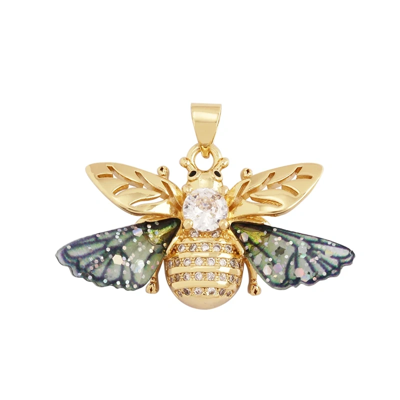 Acrylic Butterfly Fairy Dragonfly Bee Bird Charm Pendant,Insect Animal Jewelry Craft Necklace Making Accessories Supplies M79