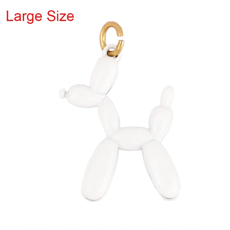 Enamel Puppy Puddles Ballon Dog Rabbit Charm Pendant,Neon Yellow Orange Green Pink,Jewelry Necklace Bracelet Making Supplies M89