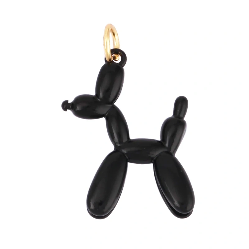 Enamel Puppy Puddles Ballon Dog Rabbit Charm Pendant,Neon Yellow Orange Green Pink,Jewelry Necklace Bracelet Making Supplies M89