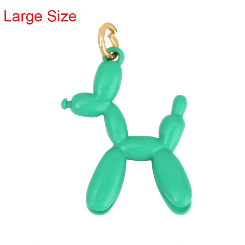 Enamel Puppy Puddles Ballon Dog Rabbit Charm Pendant,Neon Yellow Orange Green Pink,Jewelry Necklace Bracelet Making Supplies M89