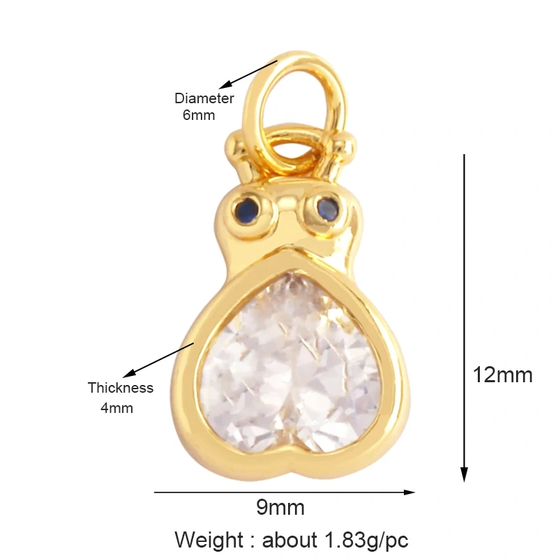 Animal Cat Dog Rabbit Leopard Lion Dinosaur Unicorn Charm Pendant,18K Gold Necklace Bracelet for Jewelry Findings Supplies M68