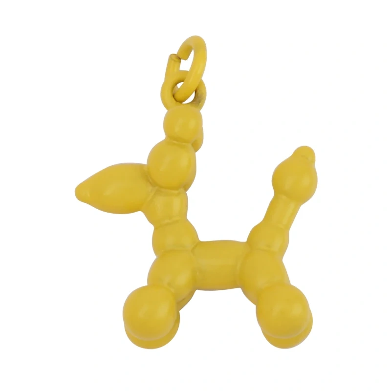 Enamel Puppy Puddles Ballon Dog Rabbit Charm Pendant,Neon Yellow Orange Green Pink,Jewelry Necklace Bracelet Making Supplies M89