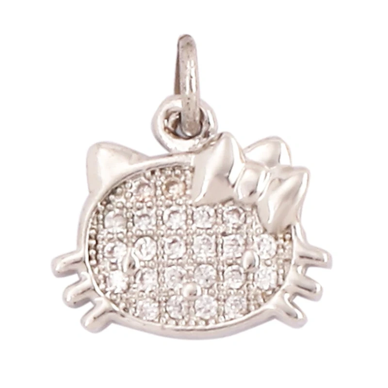 Unique Fine Animal Pet Dog Moon cat Owl Fox Sheep Goat Charm Pendant,Cute 18K Gold Necklace Bracelet for Jewelry Supplies N31