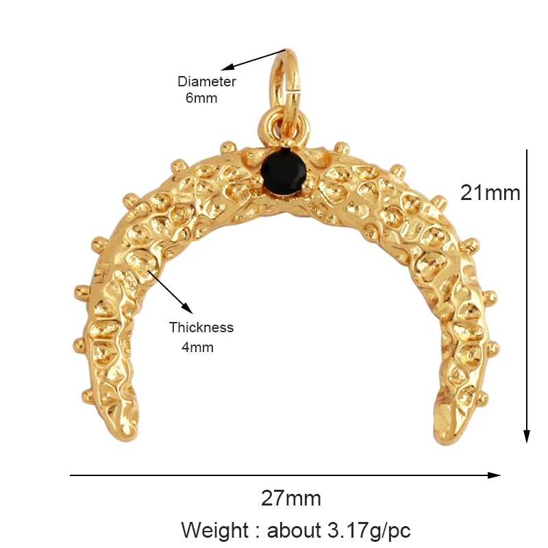Trendy Star Moon Sun Charm Focal Pendant,18K Gold Plated Zircon Necklace Bracelet For Handmade Jewelry Findings Supplies K47