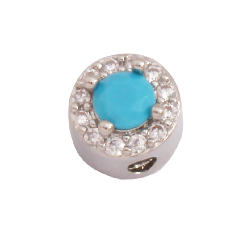 Elk Christmas Trees Happy Face Zircon Bead,18K Gold Brass Colourful DIY Bracelet Components Accessories Wholesale Supplies M64