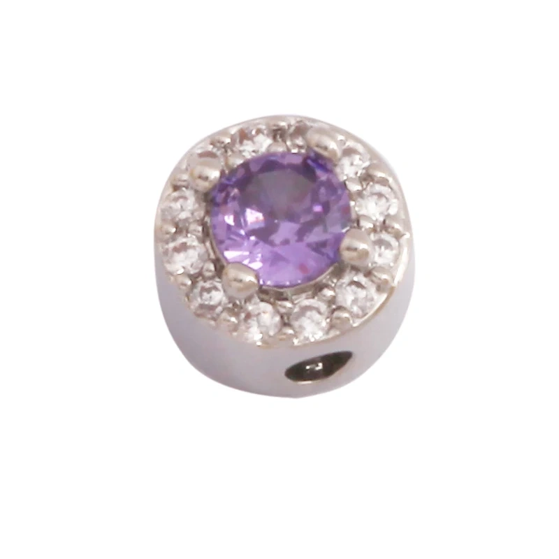 Elk Christmas Trees Happy Face Zircon Bead,18K Gold Brass Colourful DIY Bracelet Components Accessories Wholesale Supplies M64