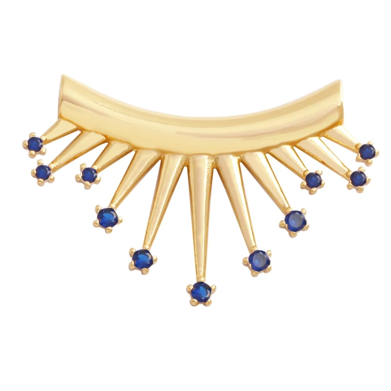 Trendy Star Moon Sun Charm Focal Pendant,18K Gold Plated Zircon Necklace Bracelet For Handmade Jewelry Findings Supplies K47