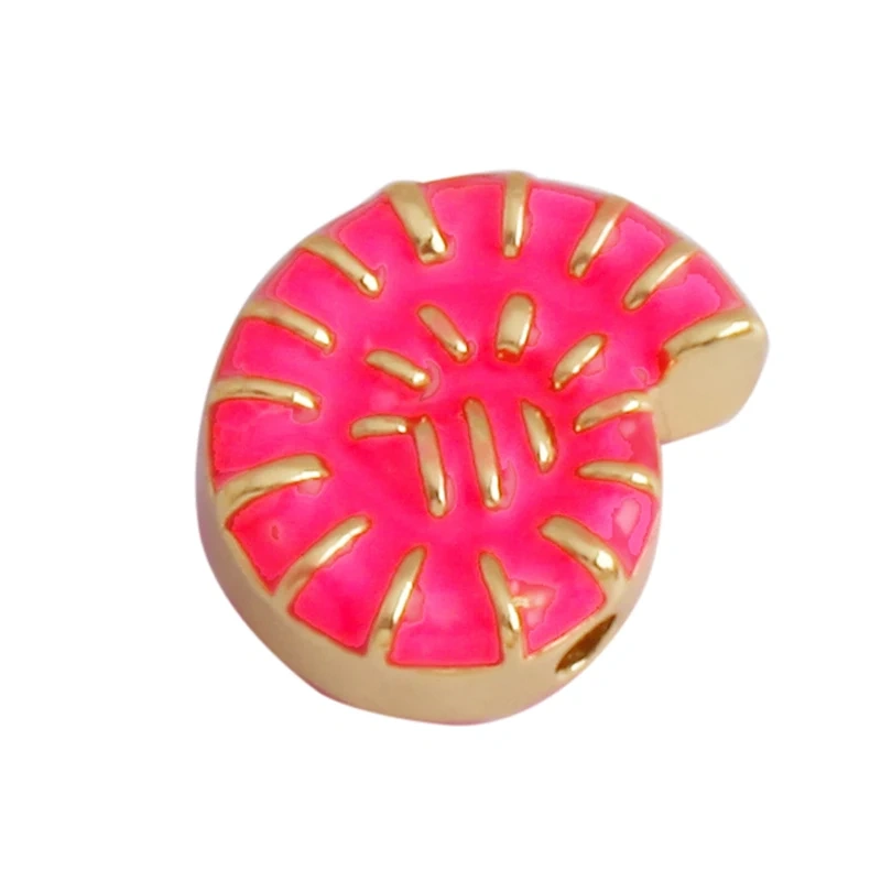 Mix Style Heart Star Eye Geometry 18K Gold Plated Brass Space Bead,Colorful Zircon Bracelet Necklace Charm Jewelry Supplies M64