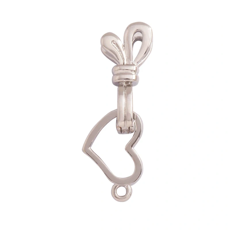 Creative Trendy Charm Pendant Holder Jewelry Findings,Geometry 18K Gold Bail Micro Pave Cubic Zirconia Accessories Supplies K94