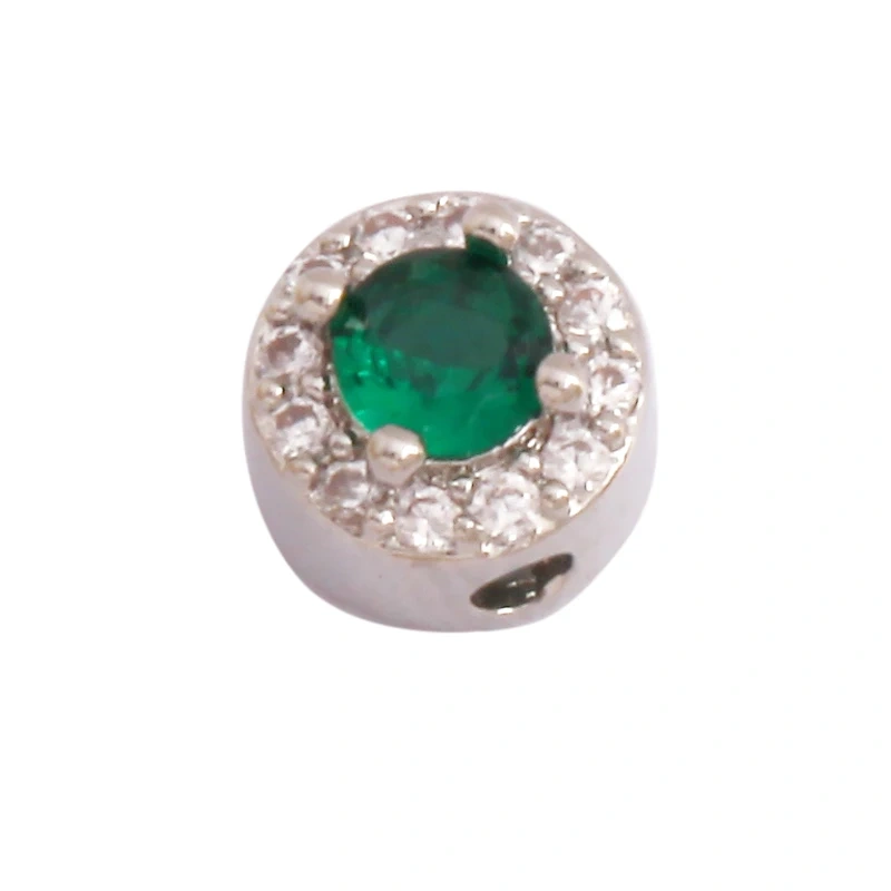 Elk Christmas Trees Happy Face Zircon Bead,18K Gold Brass Colourful DIY Bracelet Components Accessories Wholesale Supplies M64