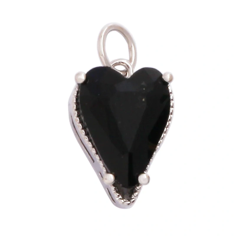 Trendy Love Heart Enamel Zircon Charm Pendant,18K Gold Plated Colour,Necklace Bracelet Handmade Jewelry Accessories Supplies M69