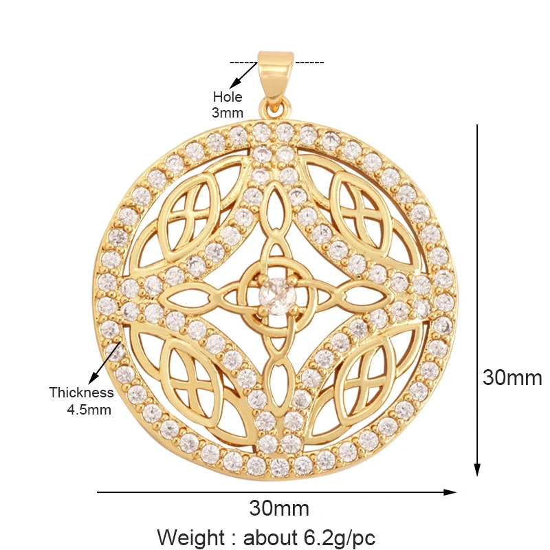 Trendy Star Moon Sun Charm Focal Pendant,18K Gold Plated Zircon Necklace Bracelet For Handmade Jewelry Findings Supplies K47